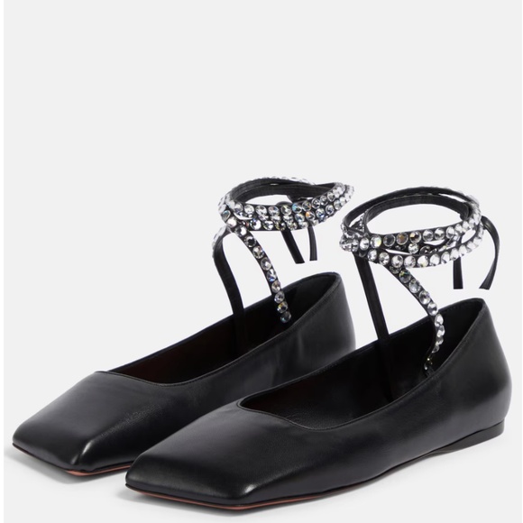 AMINA MUADDI Ane embellished leather ballet flats - Picture 2 of 6